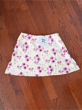 Princess Polly Balford Mini yellow floral skirt